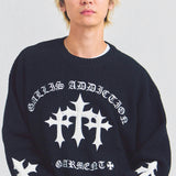 GA CROSS-APPLIQUE KNIT