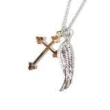 GA Wing Cross Necklace