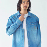 JE-STUDS DENIM LS SHIRTS