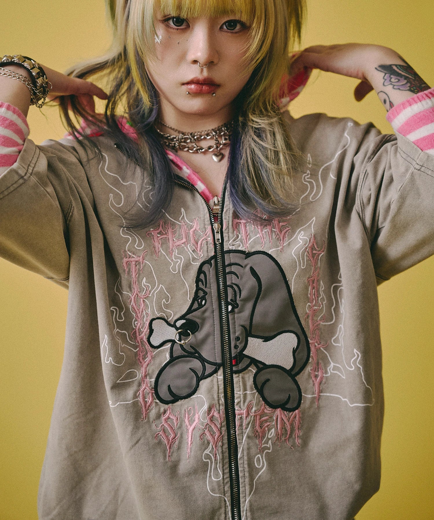 GALFY/ガルフィー ハーフ&ハーフ SS Tee