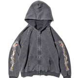Thrifty look EMBROIDERY ZIP-UP PARKA
