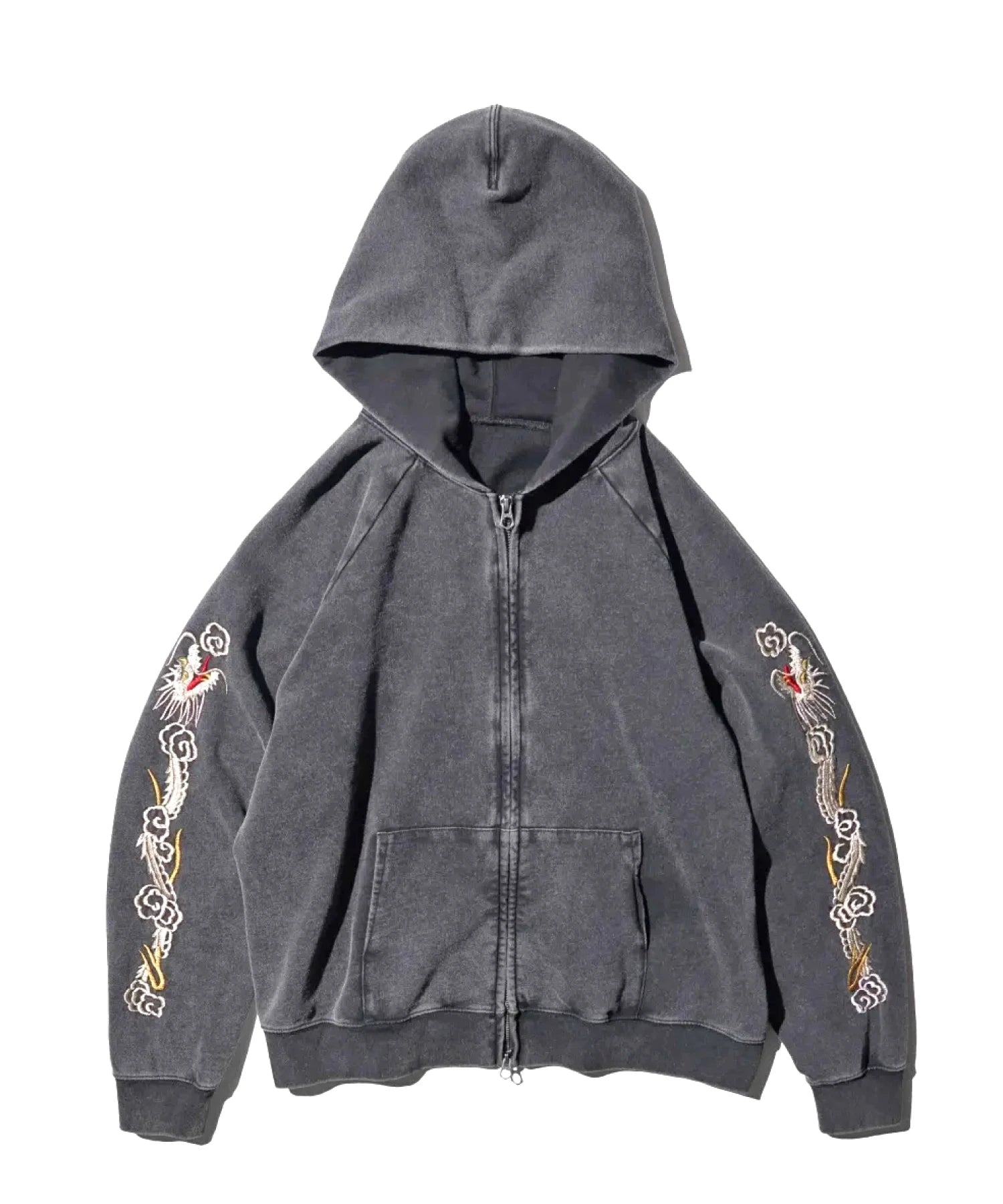 Thrifty look EMBROIDERY ZIP-UP PARKA