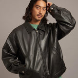 SKOOKUM.JE LAMB LEATHER ZIP JACKET