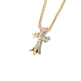 GA Cross-Stone Top Necklace