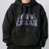 ANGLAN-Printing Wide Sweat Hoodie/アングラン ロゴパーカー