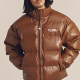 FUBU-Faux Leather Puffer Jacket