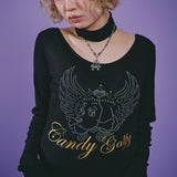 GALFY/ガルフィー キラキラQUEEN ロンTee