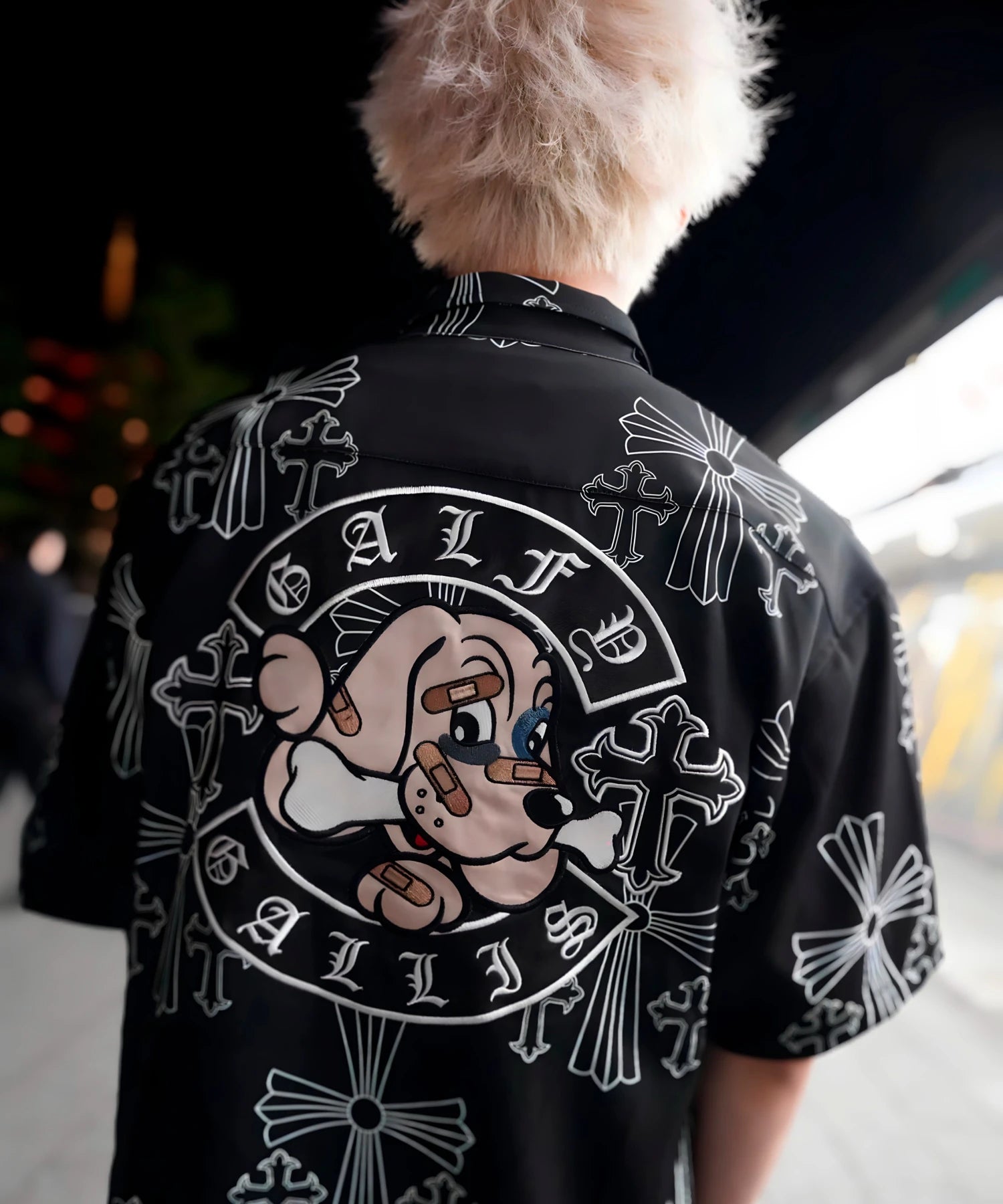 【GALFY×GALLIS ADDICTION】別注十字架わんわん柄SSシャツ