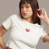 GA HEART ﾘﾌﾞｼｮｰﾄTEE