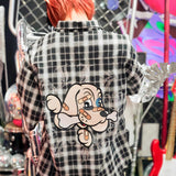 【GALFY×GALLIS ADDICTION】安心の十字架キラキラチェックSSシャツ