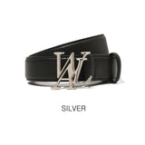 WOOALONG.ウアロン-Signature Logo Leather Belt