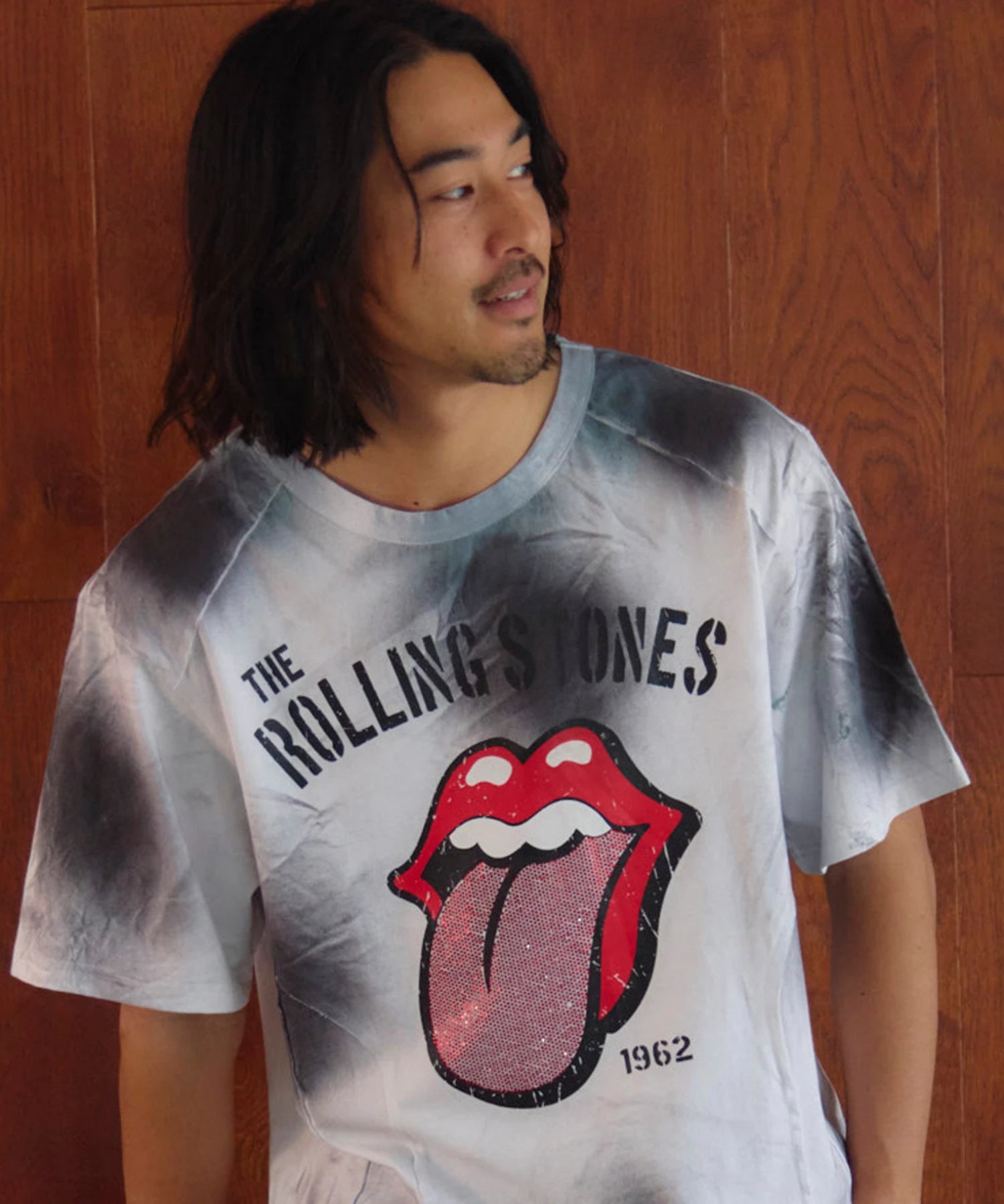 【The Rolling Stones×JACKROSE】 切替･ラインストーン･SSTEE