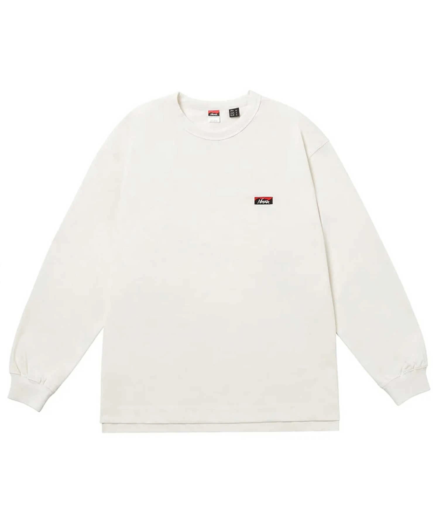 NANGA ECO HYBRID BOX LOGO EMBROIDERY L/S TEE