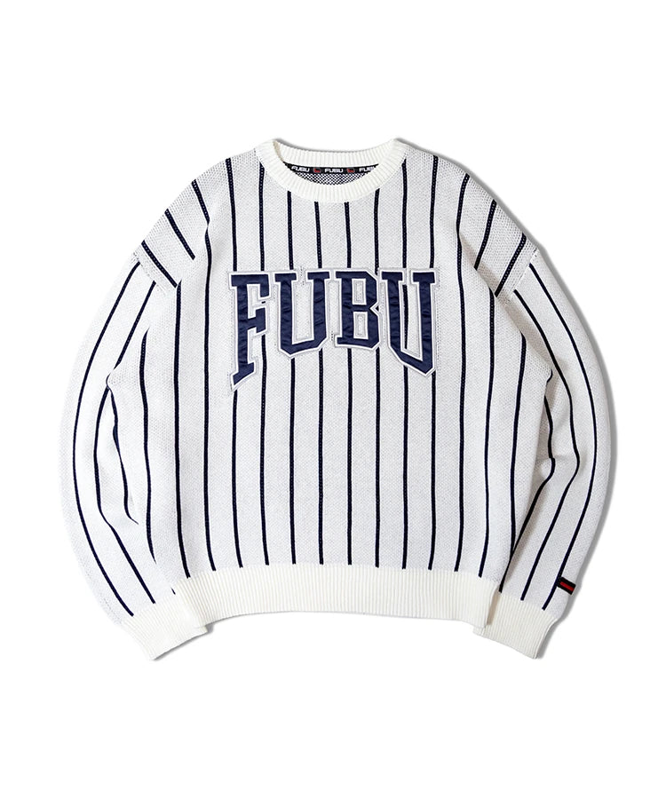 FUBU-Stripe Knit Pullover