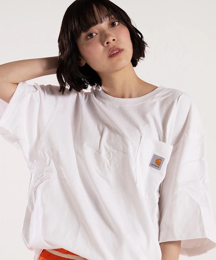 Carhartt/カーハート ポケット付きロゴ半袖Tシャツ
