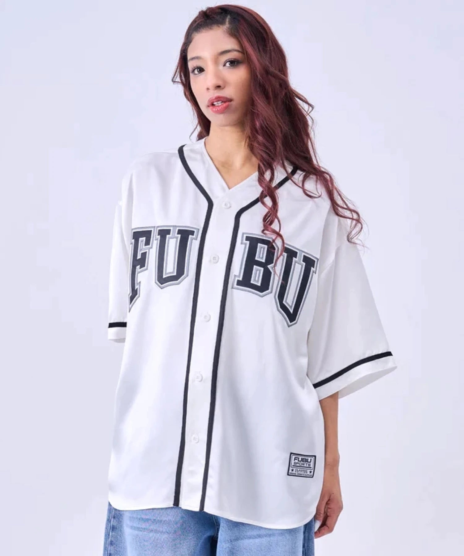 FUBU/フブ Satin Baseball S/S Shirts