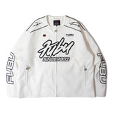 FUBU-Faux Leather Racing Jacket