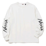 NANGA ECO HYBRID SLV LOGO L/S TEE