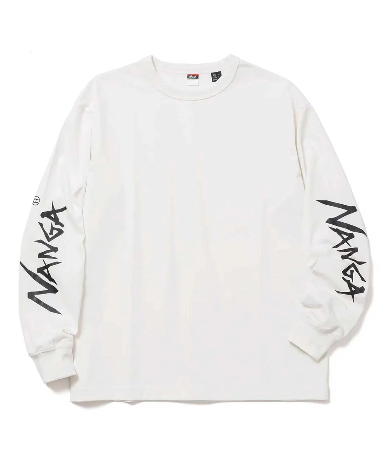 NANGA ECO HYBRID SLV LOGO L/S TEE