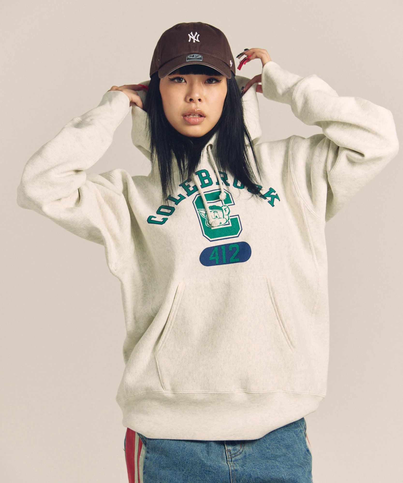 CH-REVERSE WEAVE HOODED SWEAT