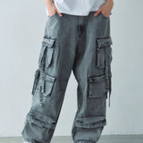 GA DENIM PARACHUTE CARGO PANTS