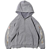 Thrifty look EMBROIDERY ZIP-UP PARKA