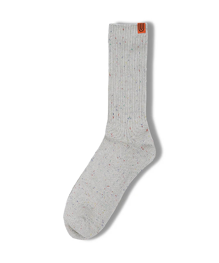 UNIVERSAL OVERALL NEP RIB CREW SOCKS