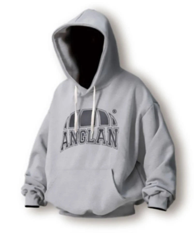 ANGLAN-Printing Wide Sweat Hoodie/アングラン ロゴパーカー