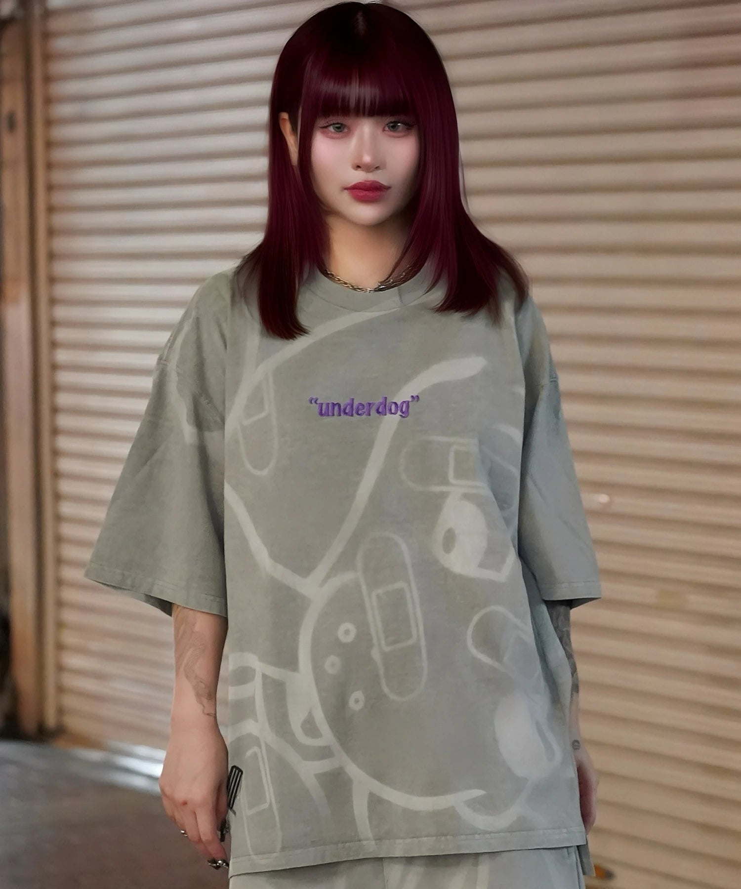 GA×GALFY B-BOY的犬とリスピグメントTEE