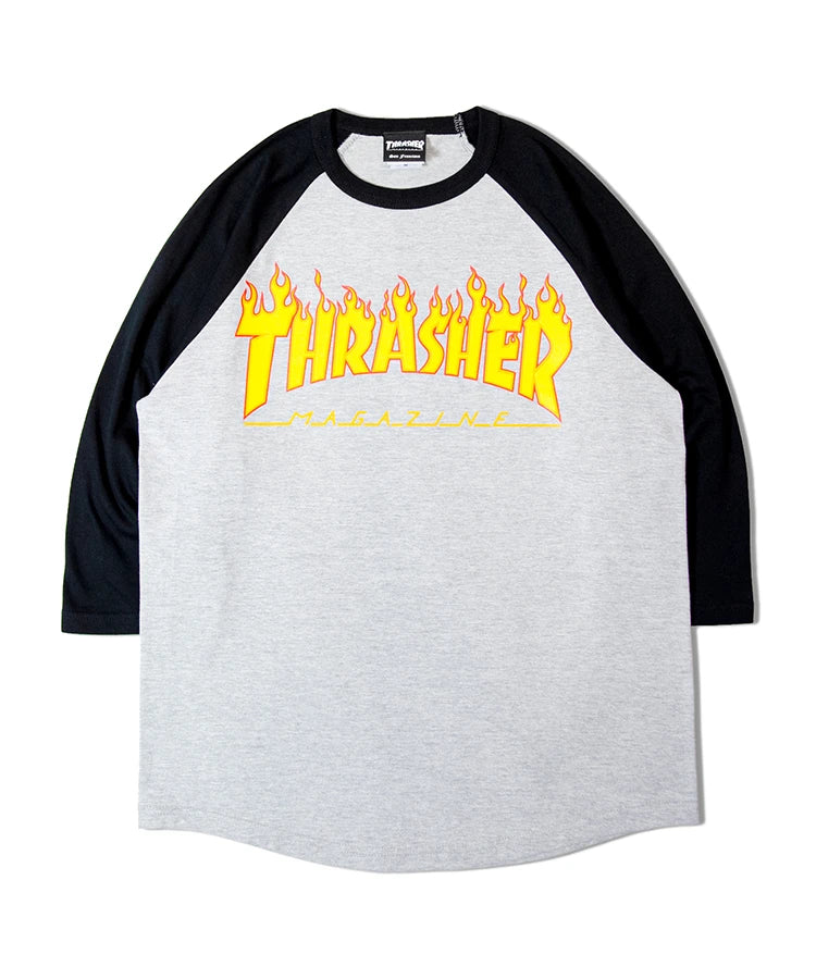 THRASHER FLAME BASEBALL TEE