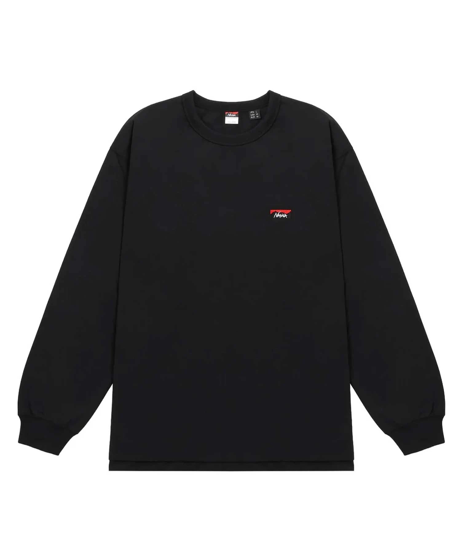 NANGA ECO HYBRID BOX LOGO EMBROIDERY L/S TEE