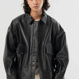 【SKOOKUM×JACKROSE】 BUFFARO CALF フライト ZIP ブルゾン