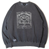 SCHOTT-SQUARE LOGO CREW SWEAT