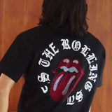 【The Rolling Stones×JACKROSE】 シルケット天竺・リップス&タン・ラインストーンSSTEE