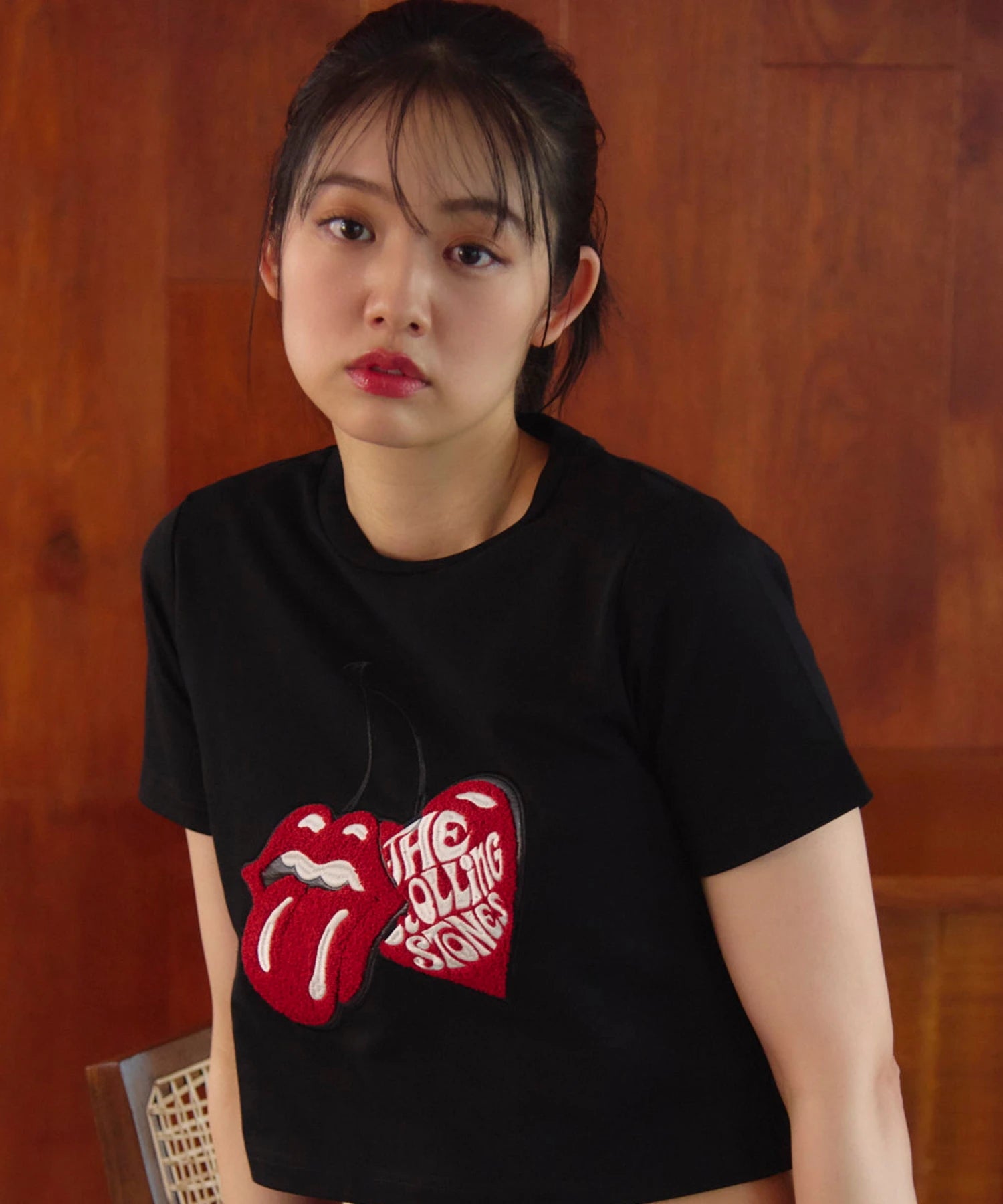 【The Rolling Stones×JACKROSE】サクランボ・リップス&タン クロップド丈 SSTEE