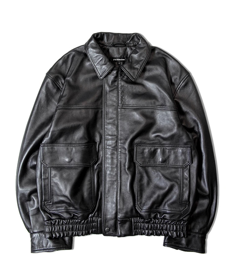 JE LAMB LEATHER A-2 JACKET
