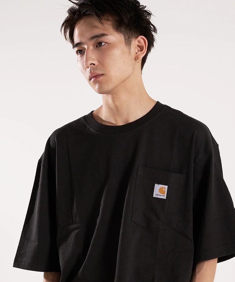 Carhartt/カーハート ポケット付きロゴ半袖Tシャツ