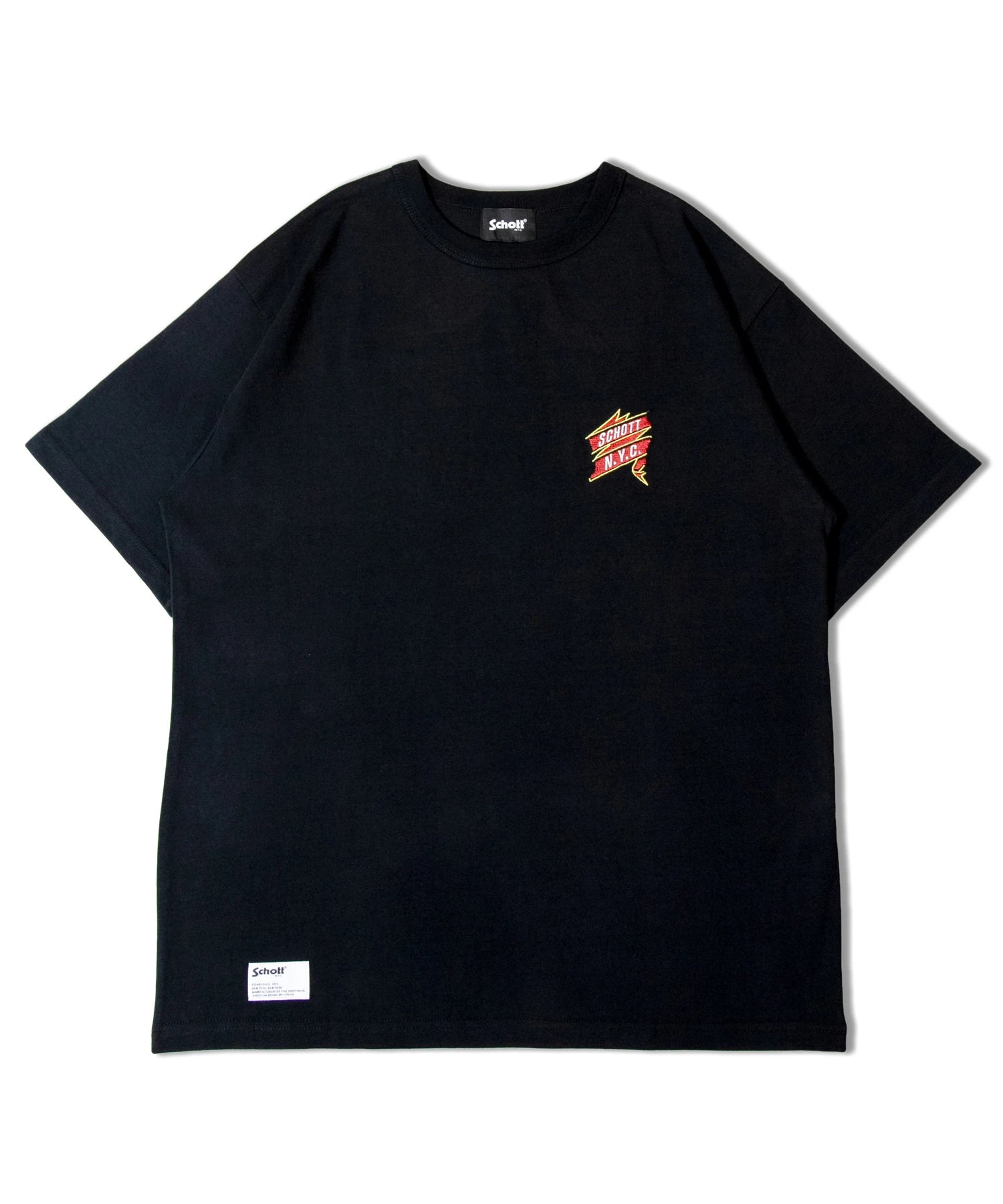 SCHOTT-T-SHIRT EAGLE AND RIBBON EMB