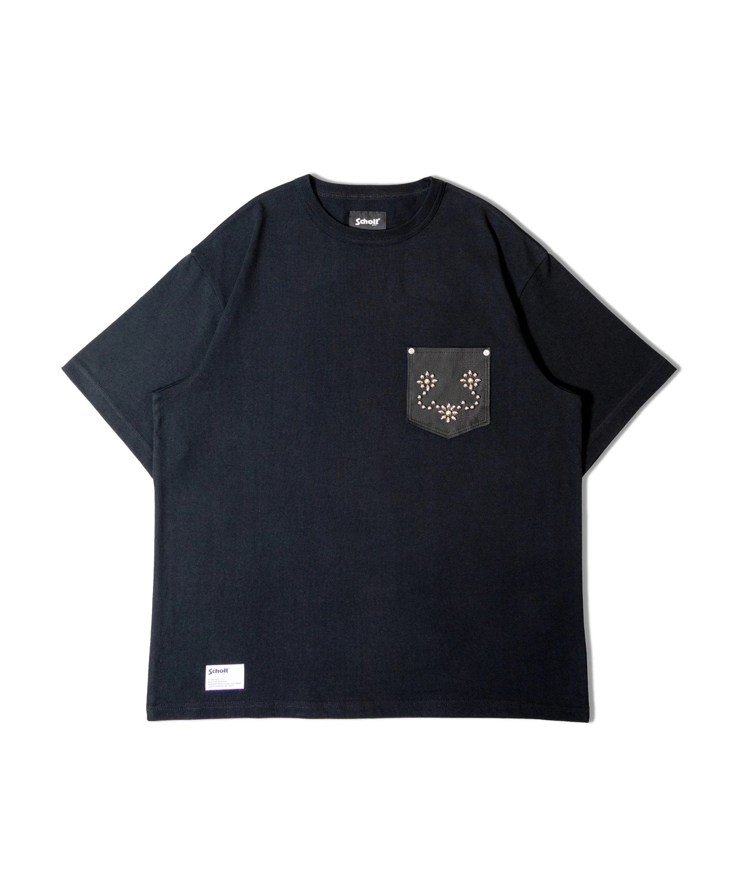 SCHOTT-DEER STUDS T-SHIRT FLOWER