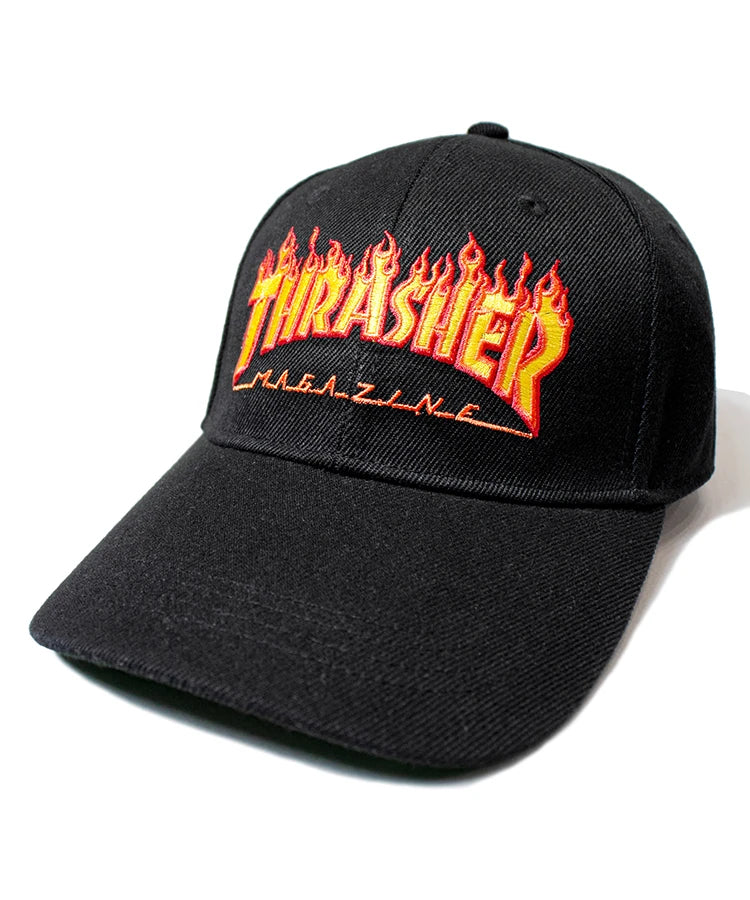 THRASHER FLAME LOGO 6P CAP