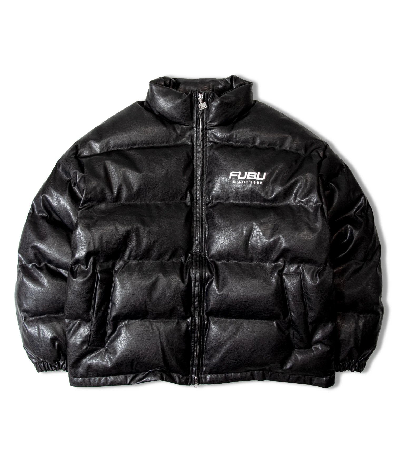 FUBU-Faux Leather Puffer Jacket
