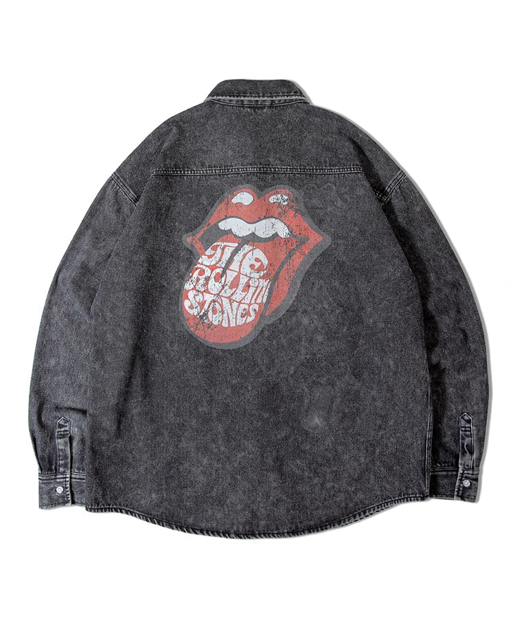 B-TRS PRINT DENIM SHIRTS