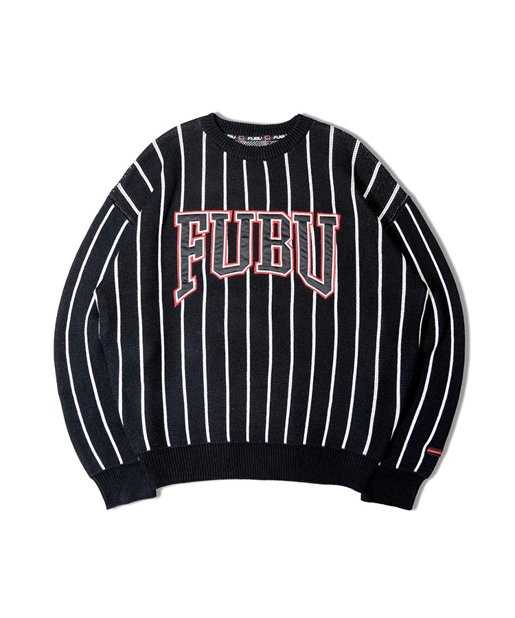 FUBU-Stripe Knit Pullover