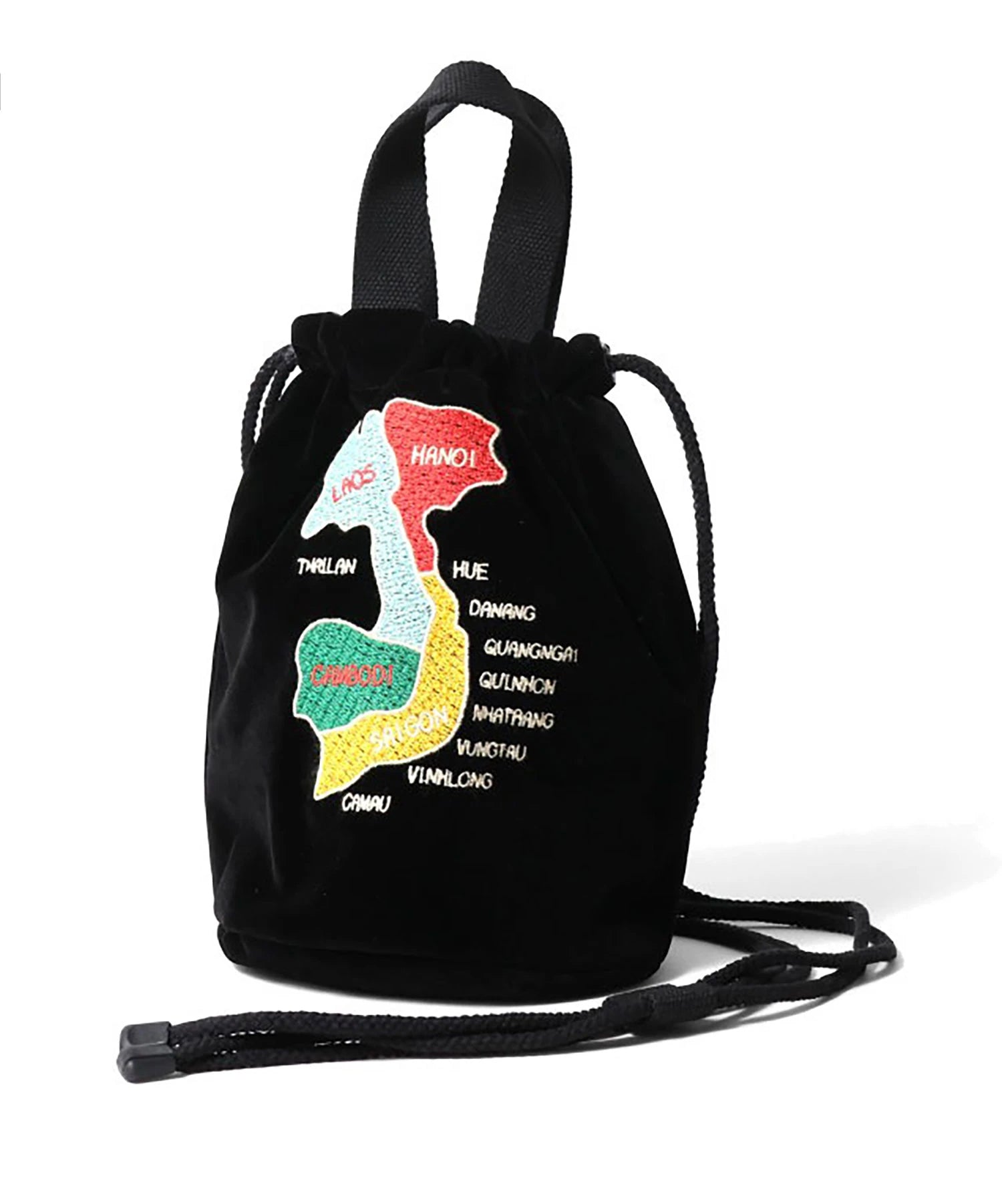 HOUSTON VELVETEEN EFFECT BAG MAP