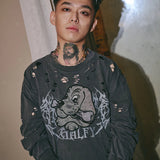 GALFY/ガルフィー 犬ダメージロンTee