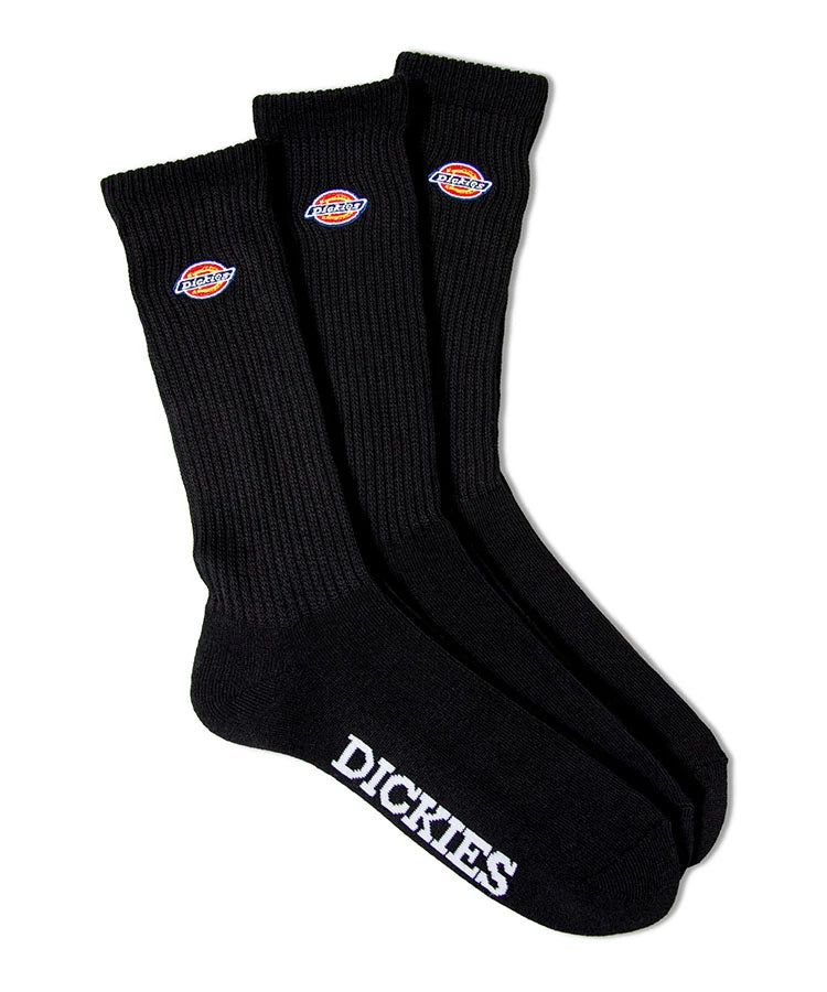 DICKIES ﾛｺﾞ刺繍底ﾊﾟｲﾙ ｸﾙｰｿｯｸｽ 3Pﾊﾟｯｸ
