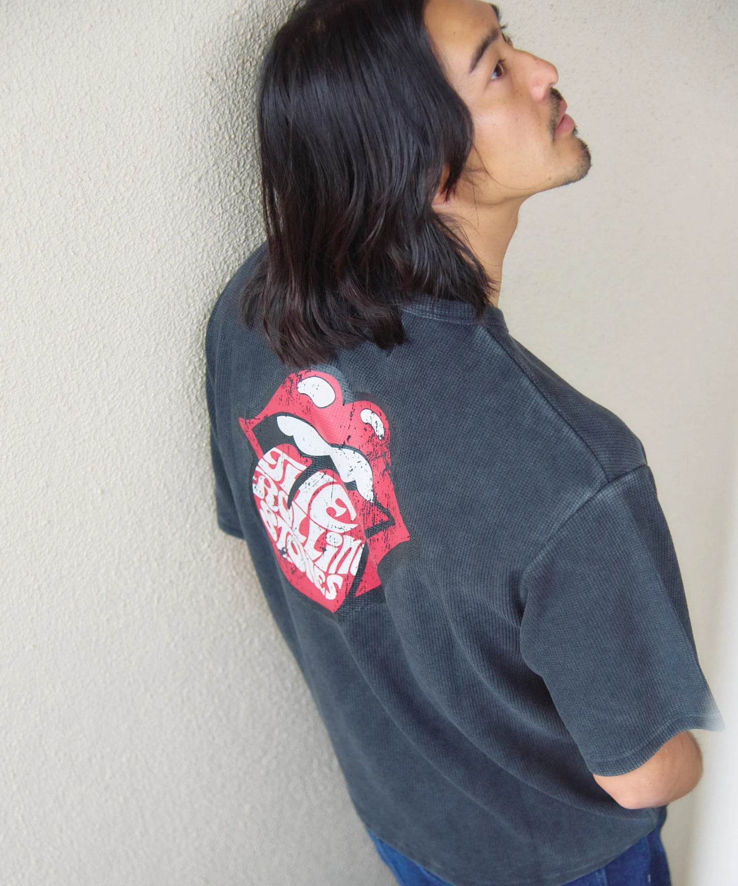 【The Rolling Stones×JACKROSE】 コンチョボタン ヘンリーネック SSTEE