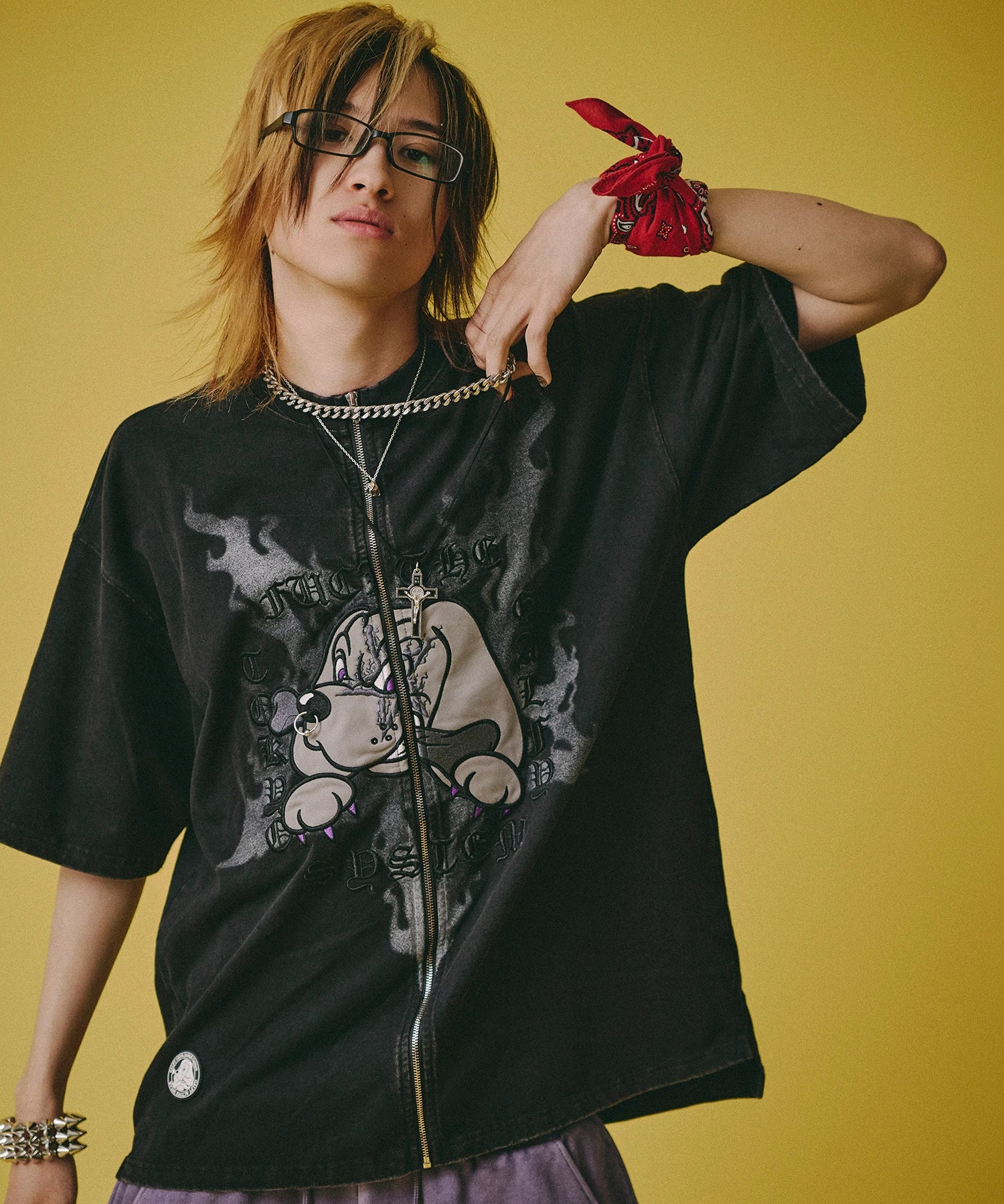 GALFY/ガルフィー ハーフ&ハーフ SS Tee