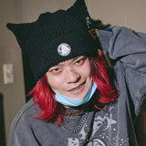 GALFY/ガルフィー ピアス付きうさ耳ニット帽