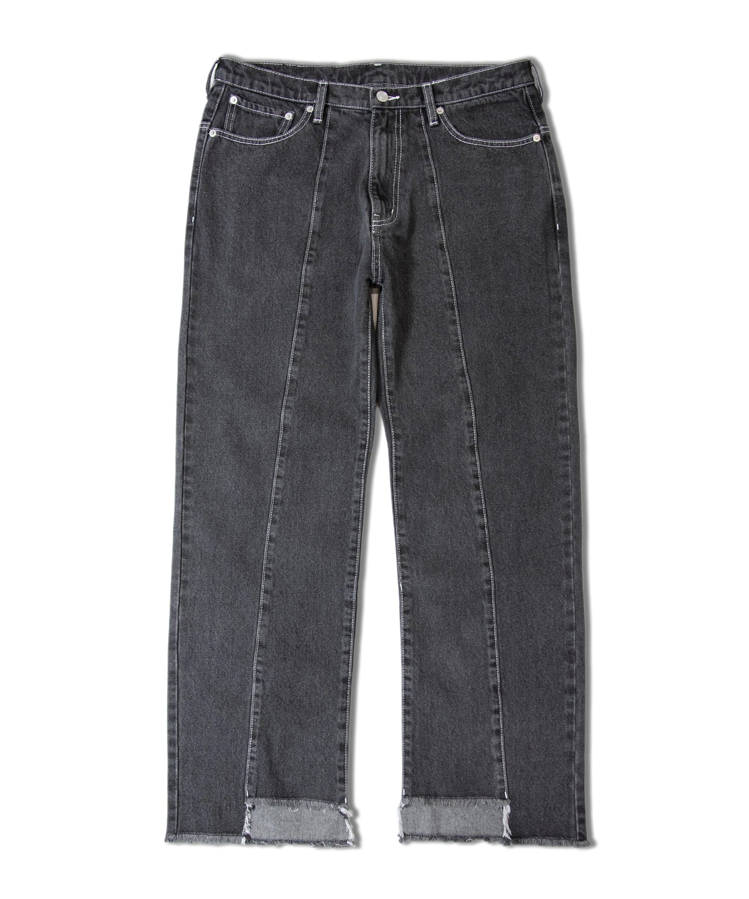 JE-FRINGE DENIM PANTS